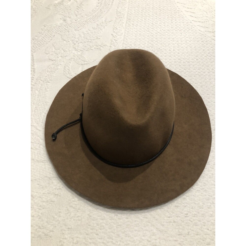 Fedora Brown 100% Wool Hat Cowgirl Boho Versatile Western Women’s.